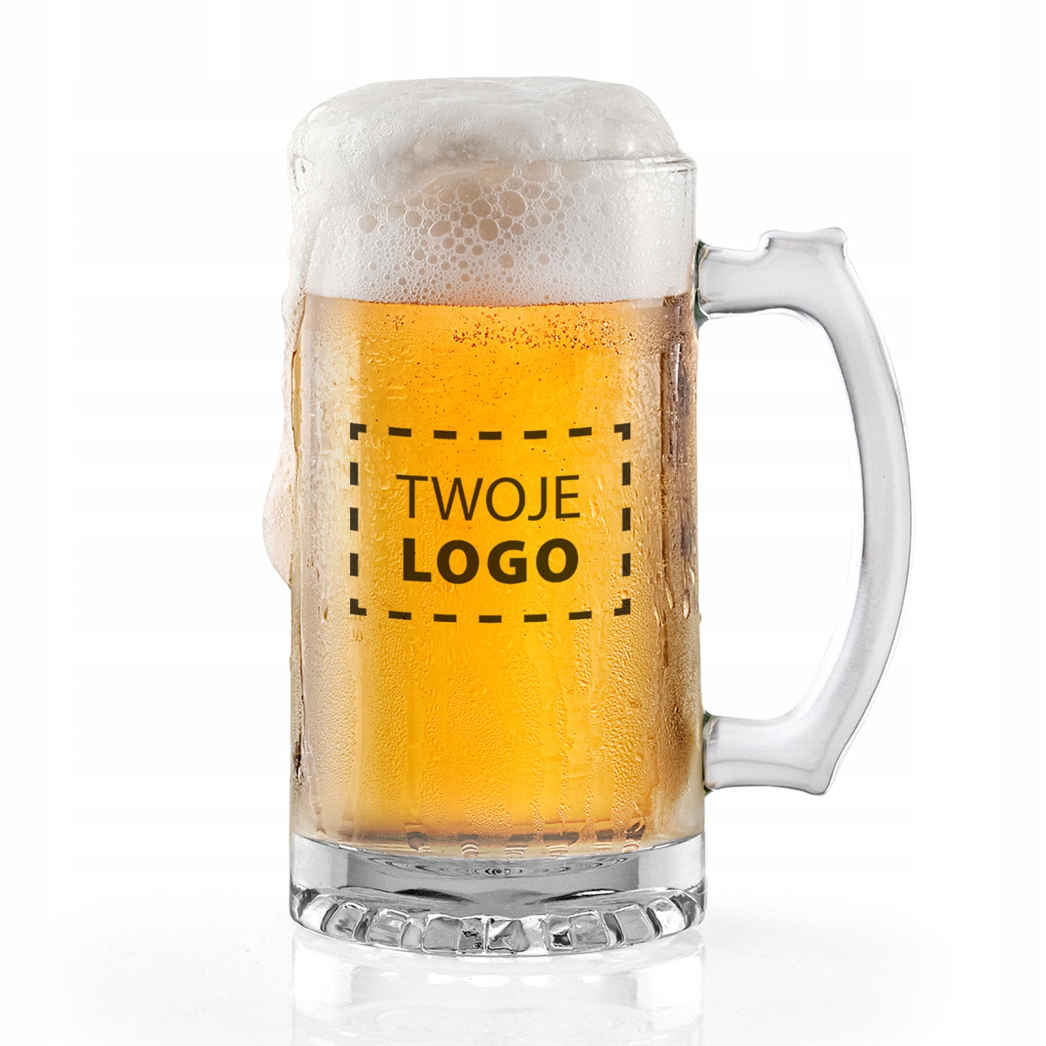 KUFEL NA PIWO + dowolna personalizacja LOGO w kolorze