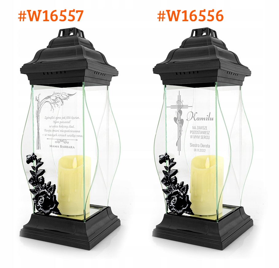 ZNICZ XXL z GRAWEREM na GRÓB CMENTARZ