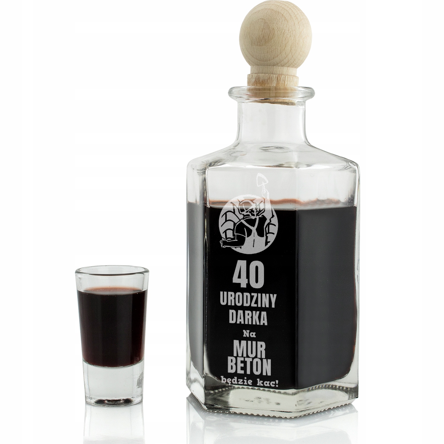 Zestaw Karafka z GRAWEREM na prezent na ŚWIĘTA