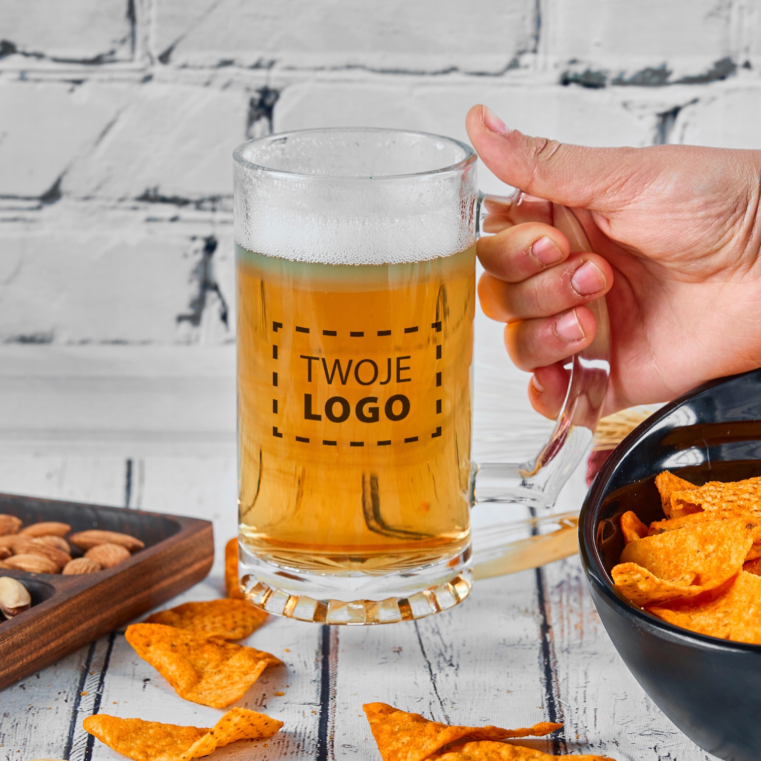 KUFEL NA PIWO + dowolna personalizacja LOGO w kolorze