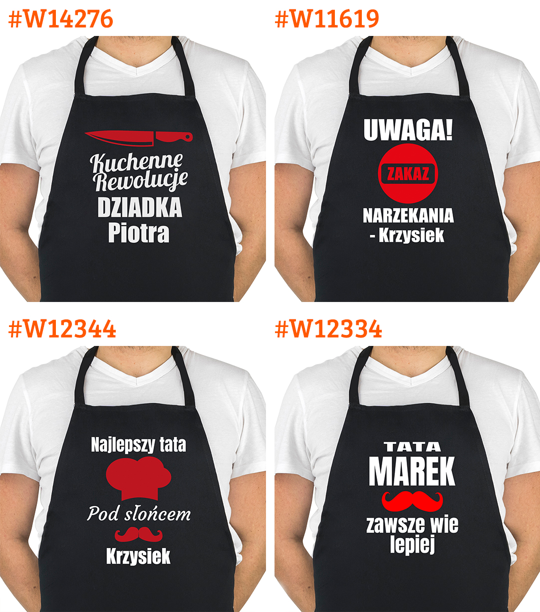 FARTUCH KUCHENNY DLA FACETA PREZENT Z NADRUKIEM