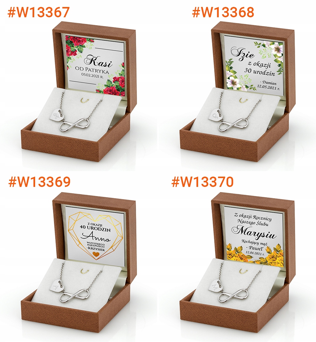 Srebrna bransoletka INFINITY ROCZNICA serce GRAWER