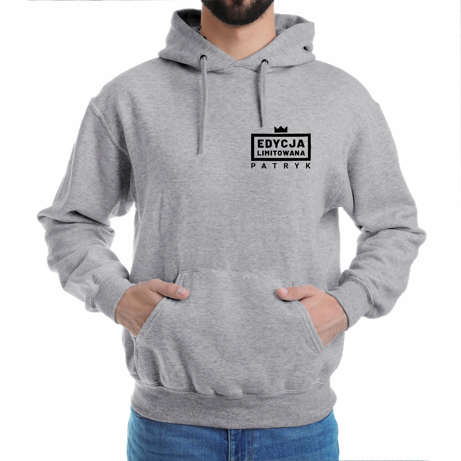 BLUZA z KAPTUREM MĘSKA L +IMIĘ PUDEŁKO na PREZENT