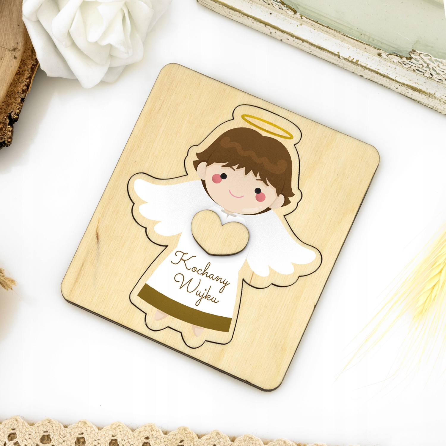 PROŚBA O BYCIE CHRZESTNYM pytanie nadruk aniołek