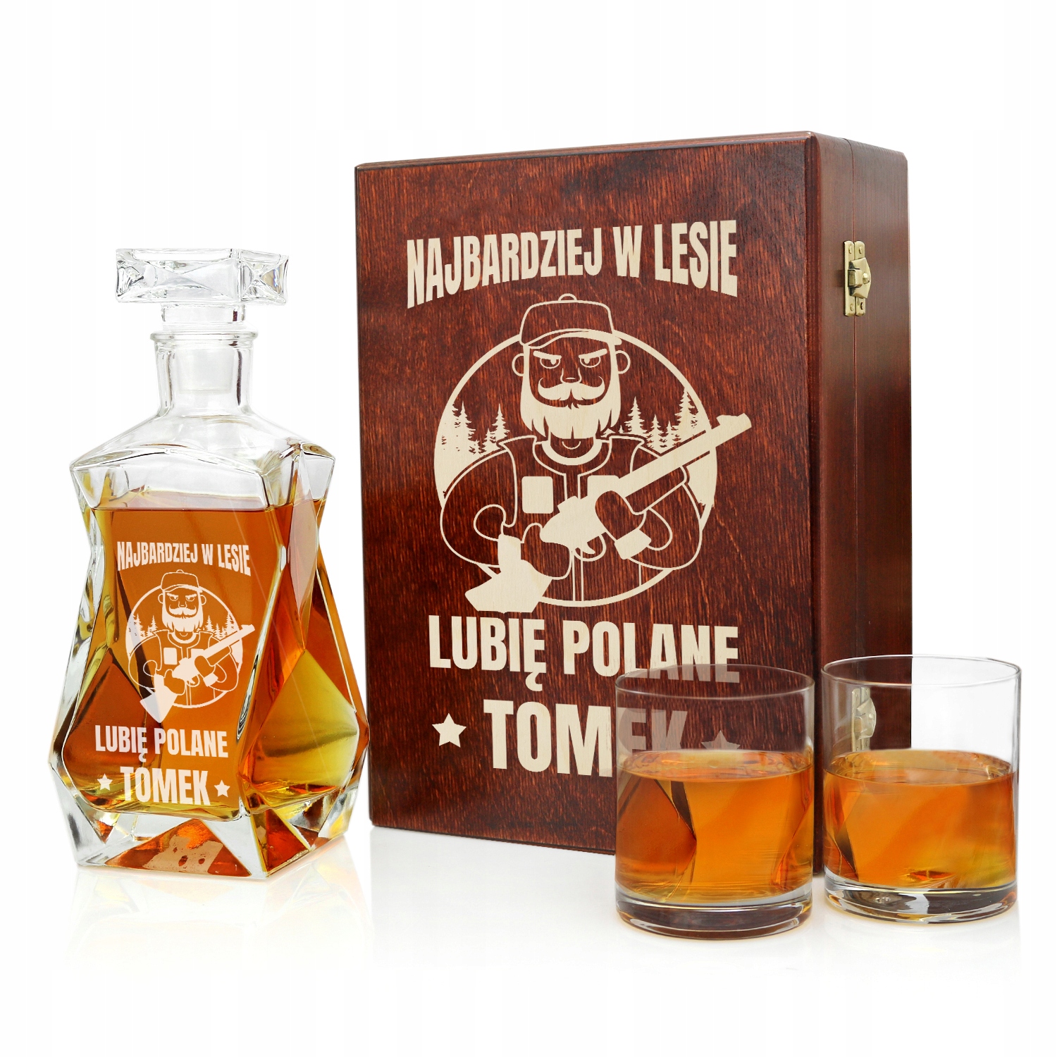 Zestaw karafka i SZKLANKI prezent dla MYŚLIWEGO