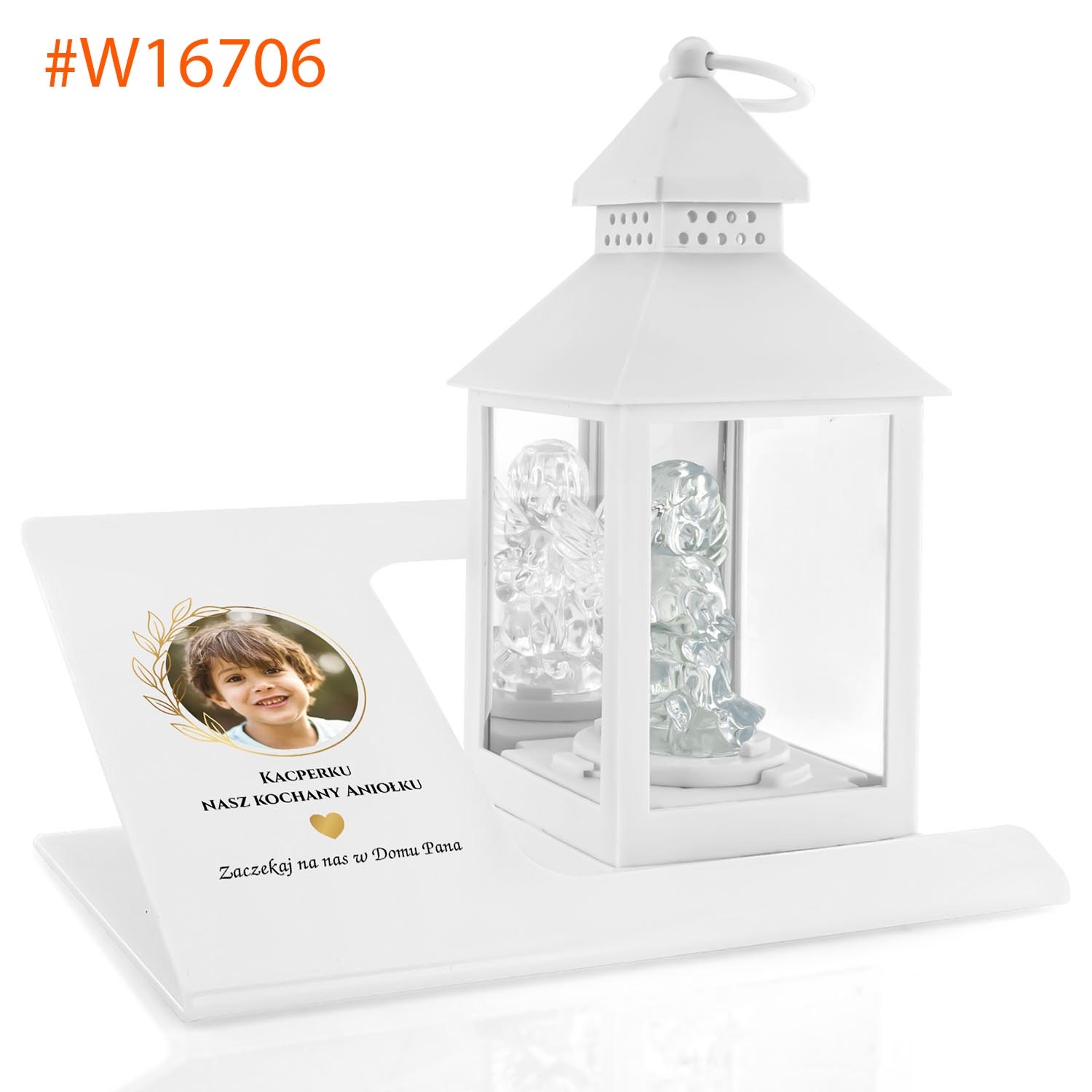 ZNICZ LATARENKA ANIOŁEK dedykacja na GRÓB DZIECKA