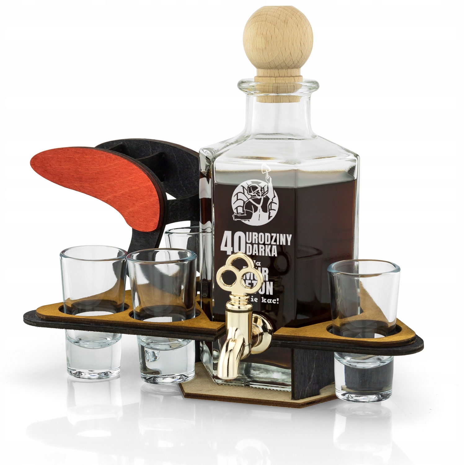 Zestaw Karafka z GRAWEREM na prezent na ŚWIĘTA