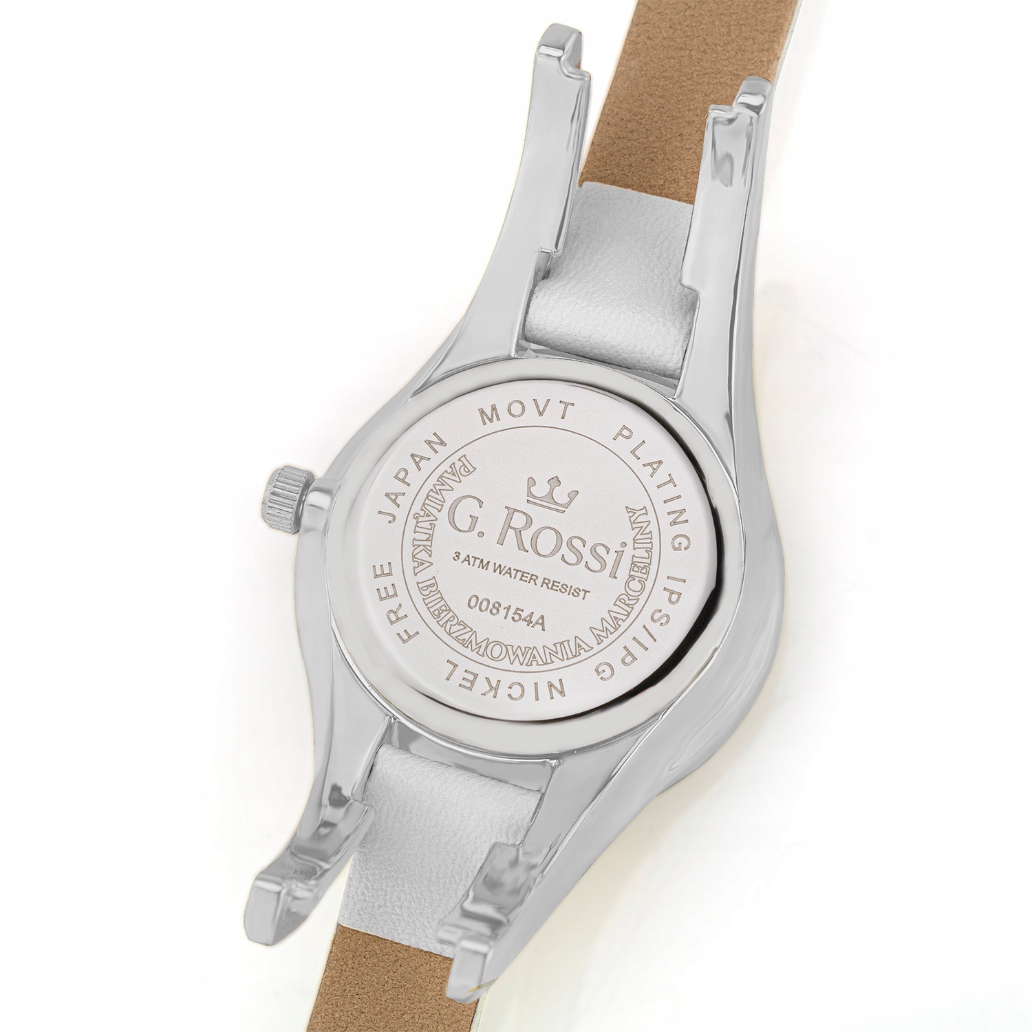 ZEGAREK DAMSKI G. ROSSI BIAŁY GRAWER + PUDEŁKO