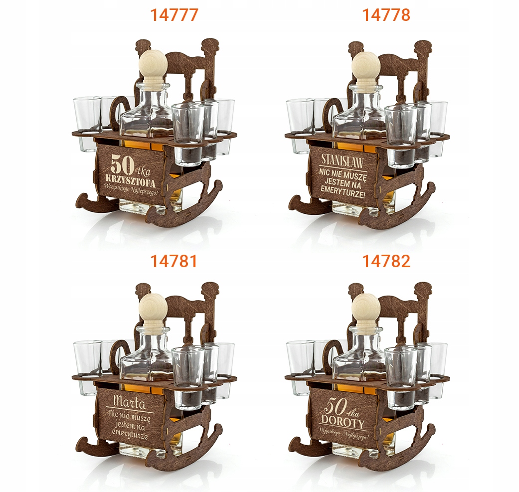 Zestaw KARAFKA kieliszki prezent na 70 urodziny