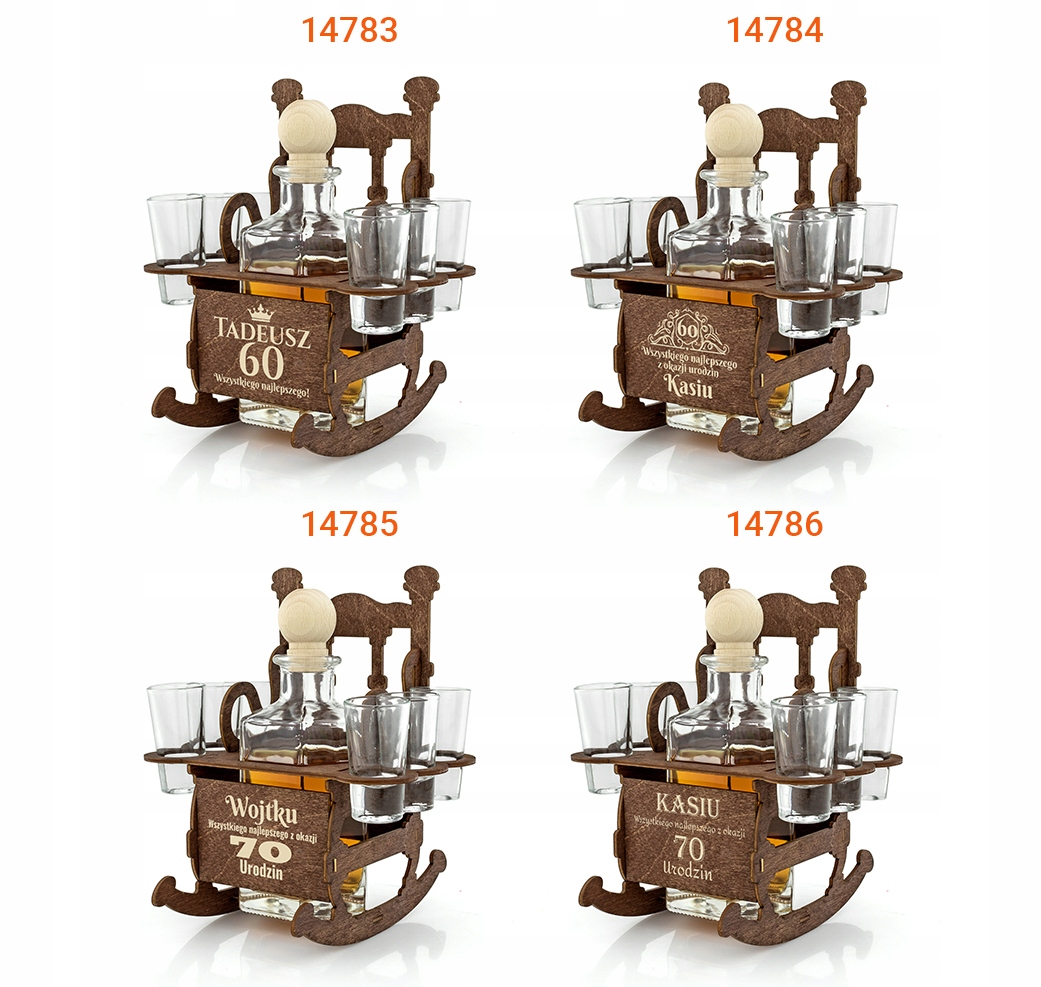 Zestaw KARAFKA kieliszki prezent na 70 urodziny
