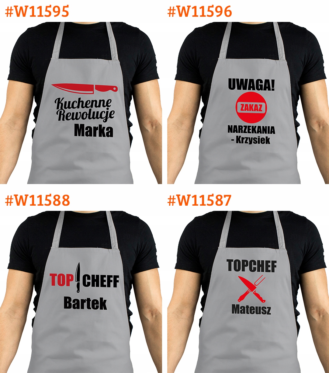 FARTUCH kuchenny prezent na urodziny RÓŻNE WZORY