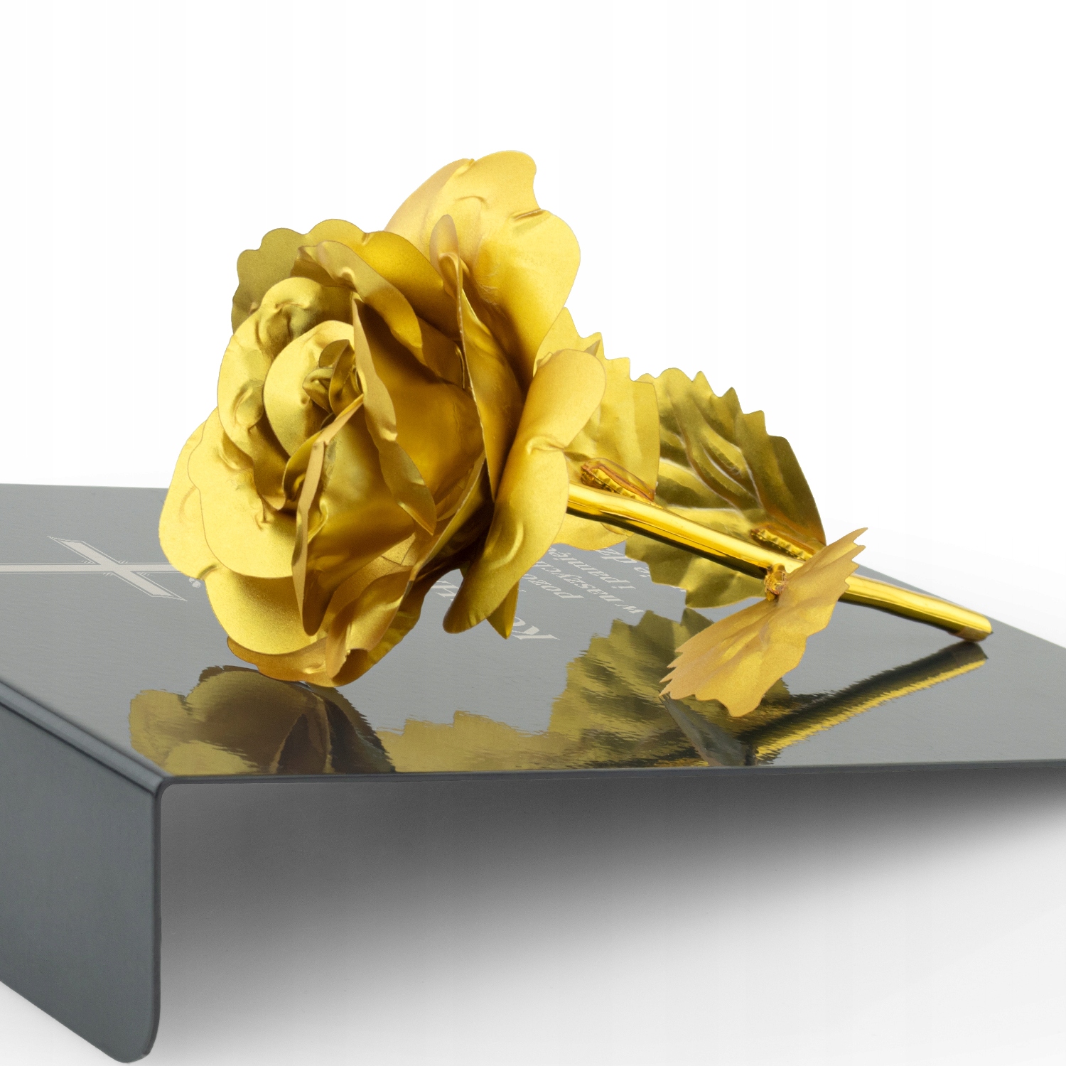 Złota róża postument na grób naruk dla TATY