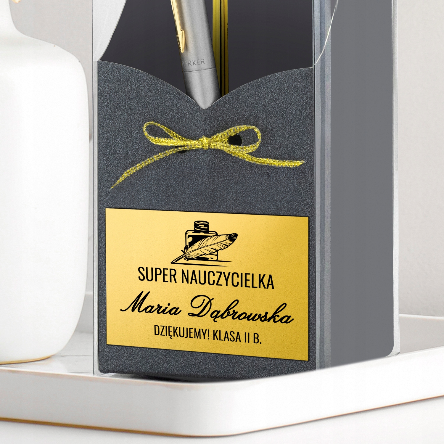 ZESTAW RÓŻA i długopis PARKER JOTTER GT + GRAWER