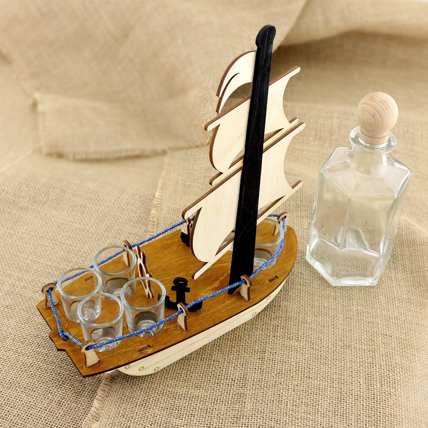 Prezent dla TATY Karafka STATEK MASZTOWIEC grawer NA DZIEŃ OJCA