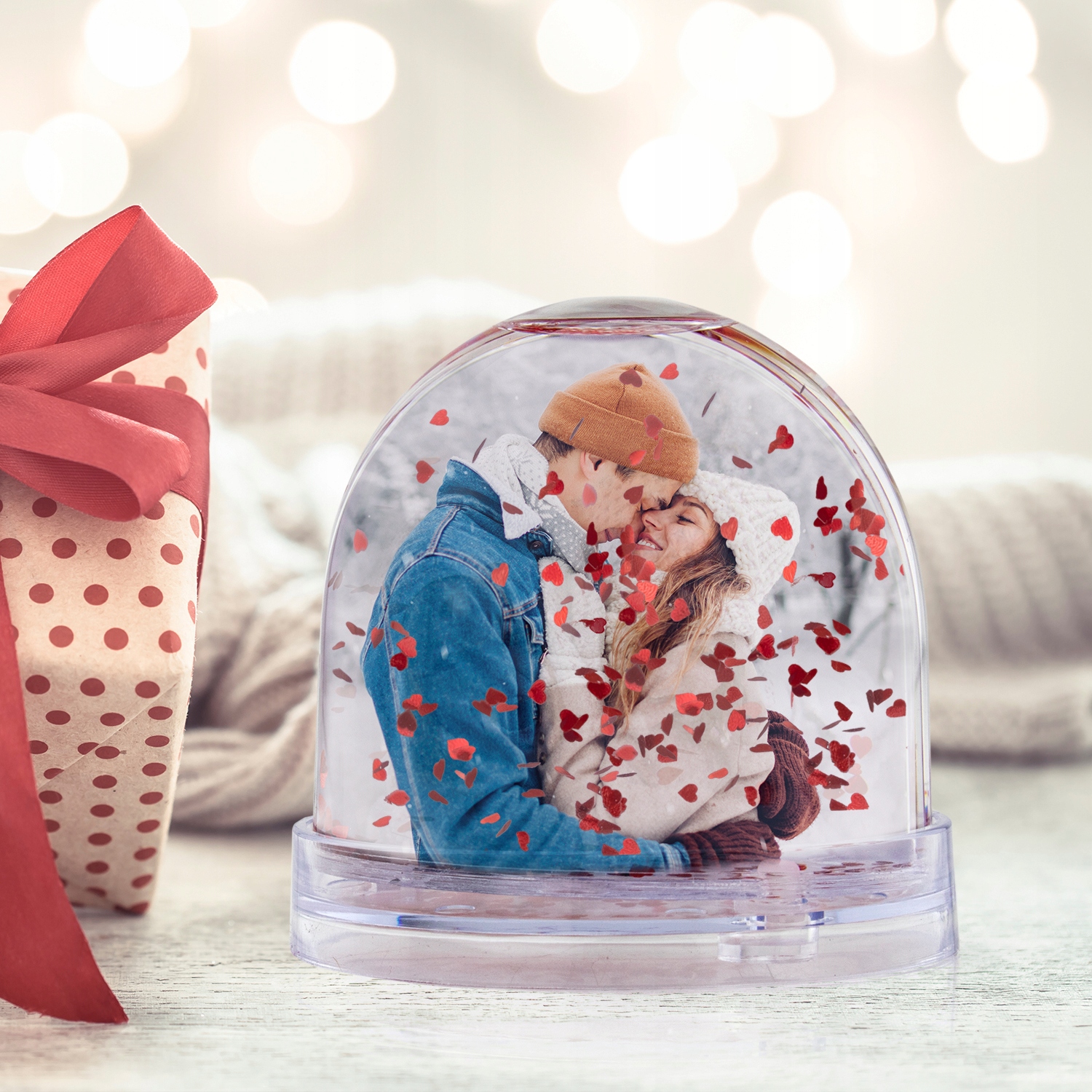 KULA WODNA serca z Twoim ZDJĘCIEM na WALENTYNKI