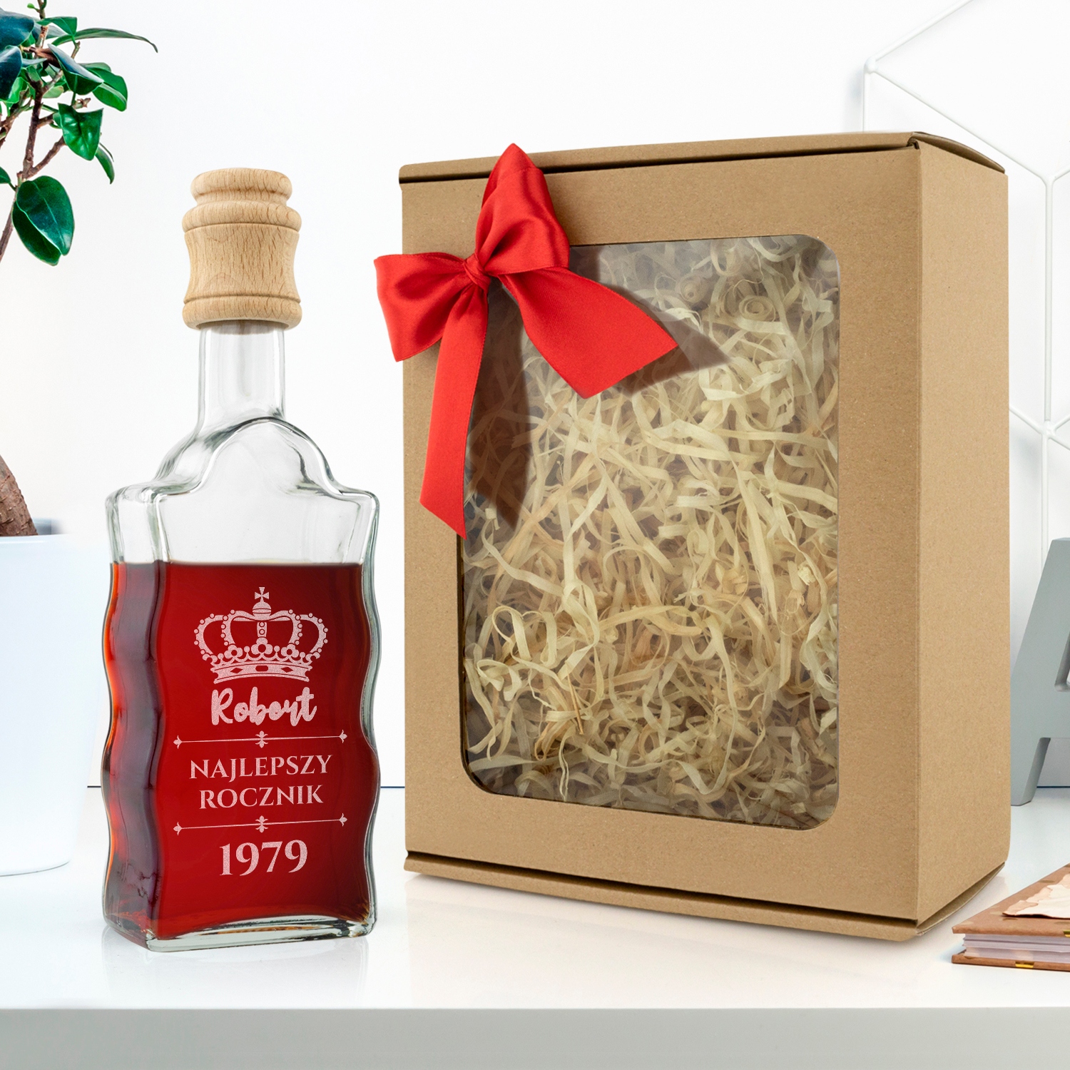 KARAFKA z GRAWEREM W PUDEŁKU PREZENT na URODZINY DLA NIEGO 18-99