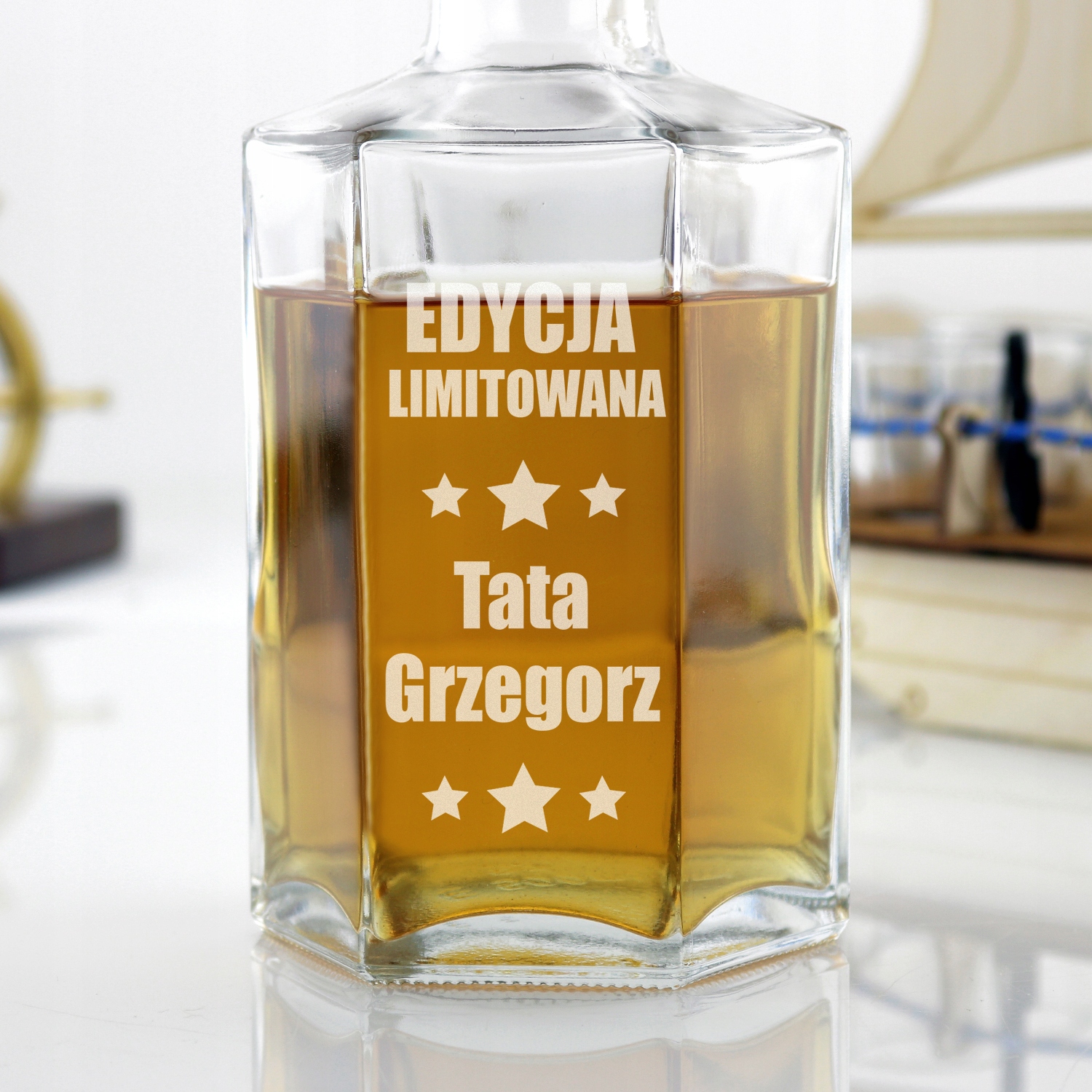 Prezent dla TATY Karafka STATEK MASZTOWIEC grawer NA DZIEŃ OJCA