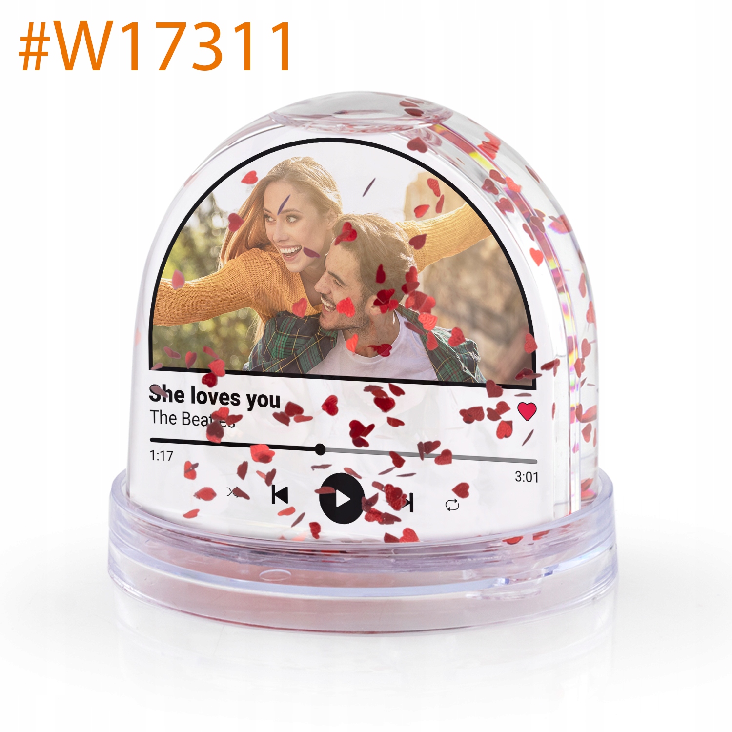 KULA WODNA serca z Twoim ZDJĘCIEM na WALENTYNKI