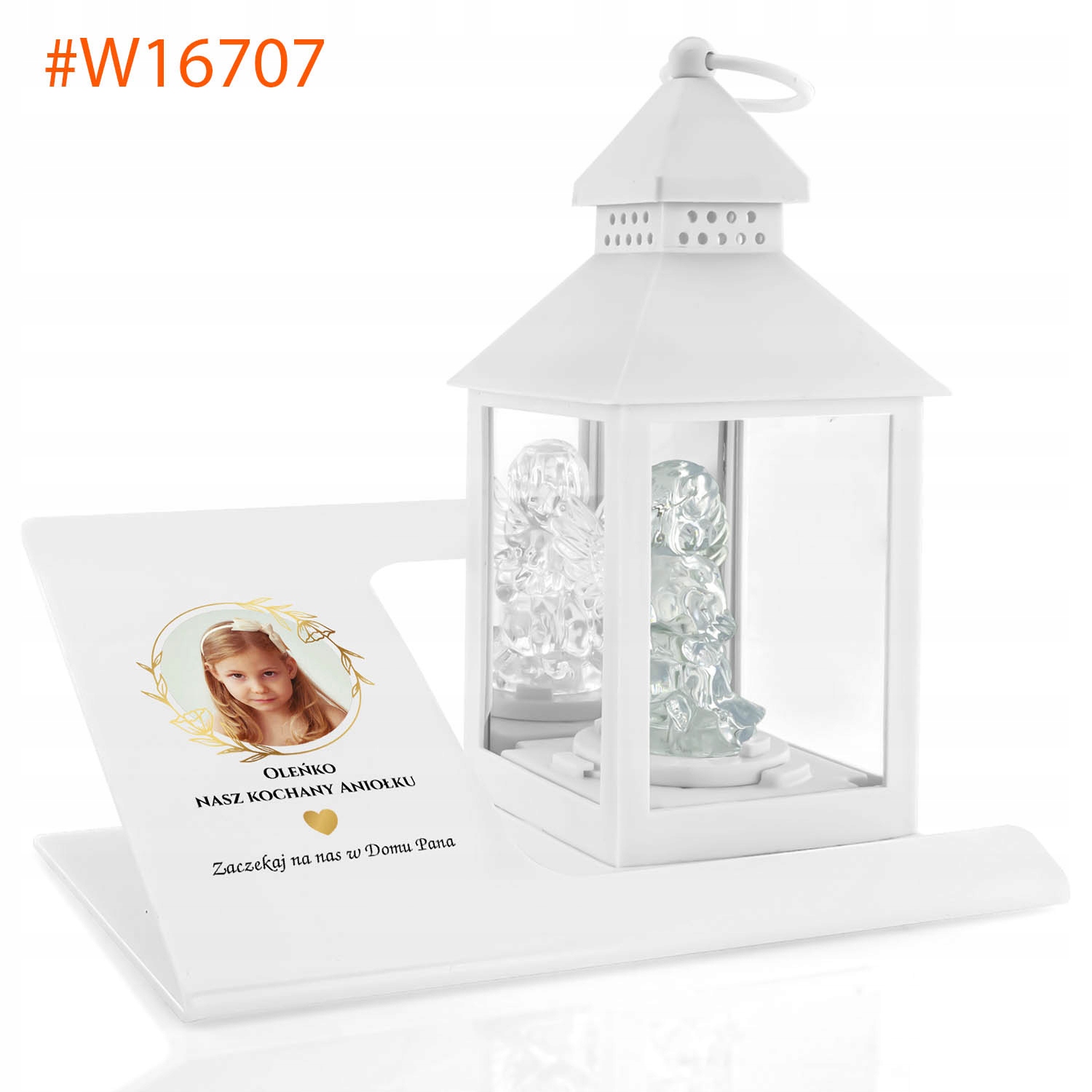 ZNICZ LATARENKA ANIOŁEK dedykacja na GRÓB DZIECKA