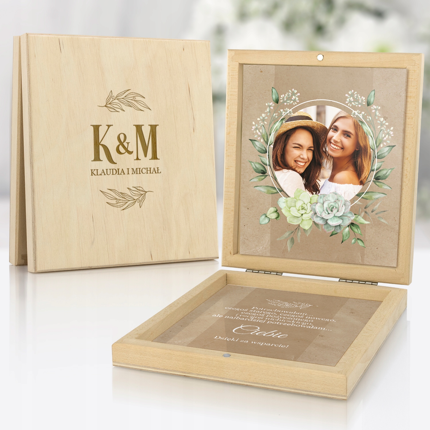 Podziękowanie prezent dla świadkowej na ślub wesele ZDJĘCIE + GRAWER
