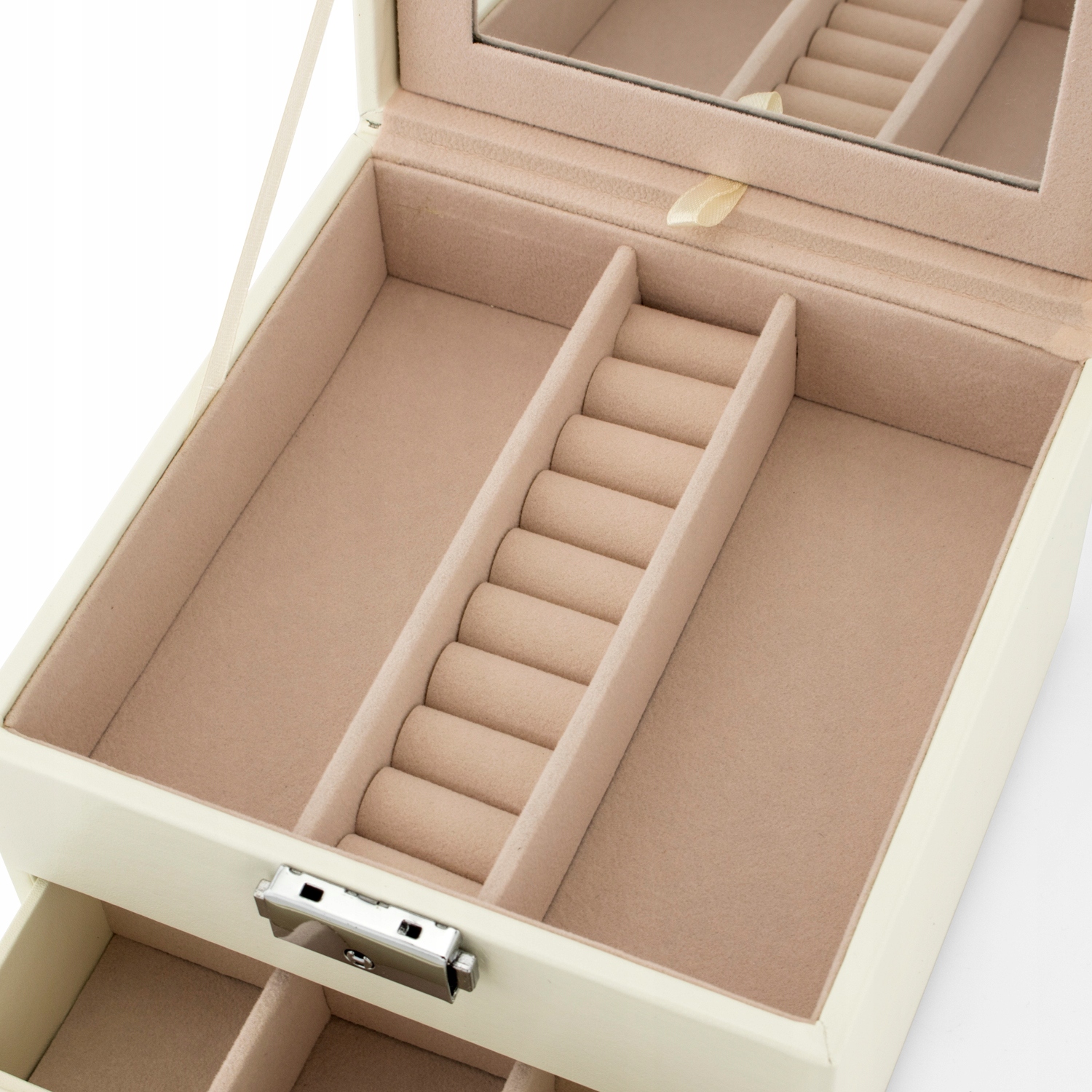 SZKATUŁKA KUFEREK na biżuterię LUSTRO WALENTYNKI