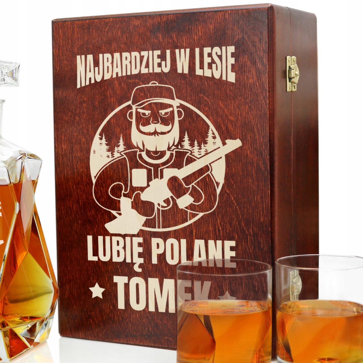 Zestaw karafka i SZKLANKI prezent dla MYŚLIWEGO