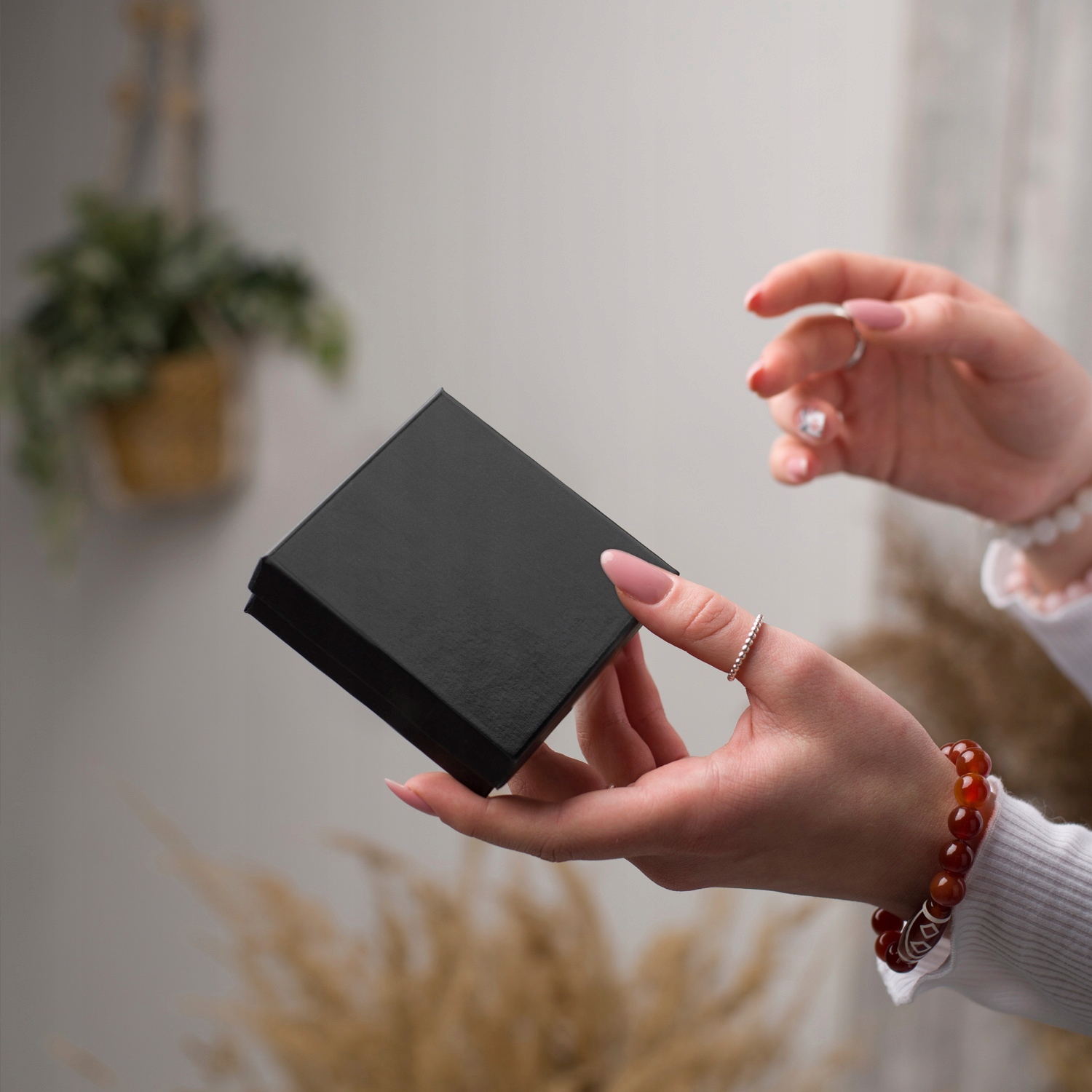 AMULET BRANSOLETKA na SZCZĘŚCIE turmalin DEDYKACJA