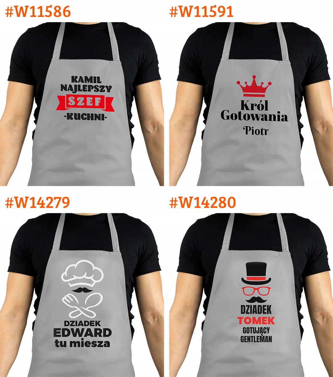 FARTUCH kuchenny prezent na urodziny RÓŻNE WZORY