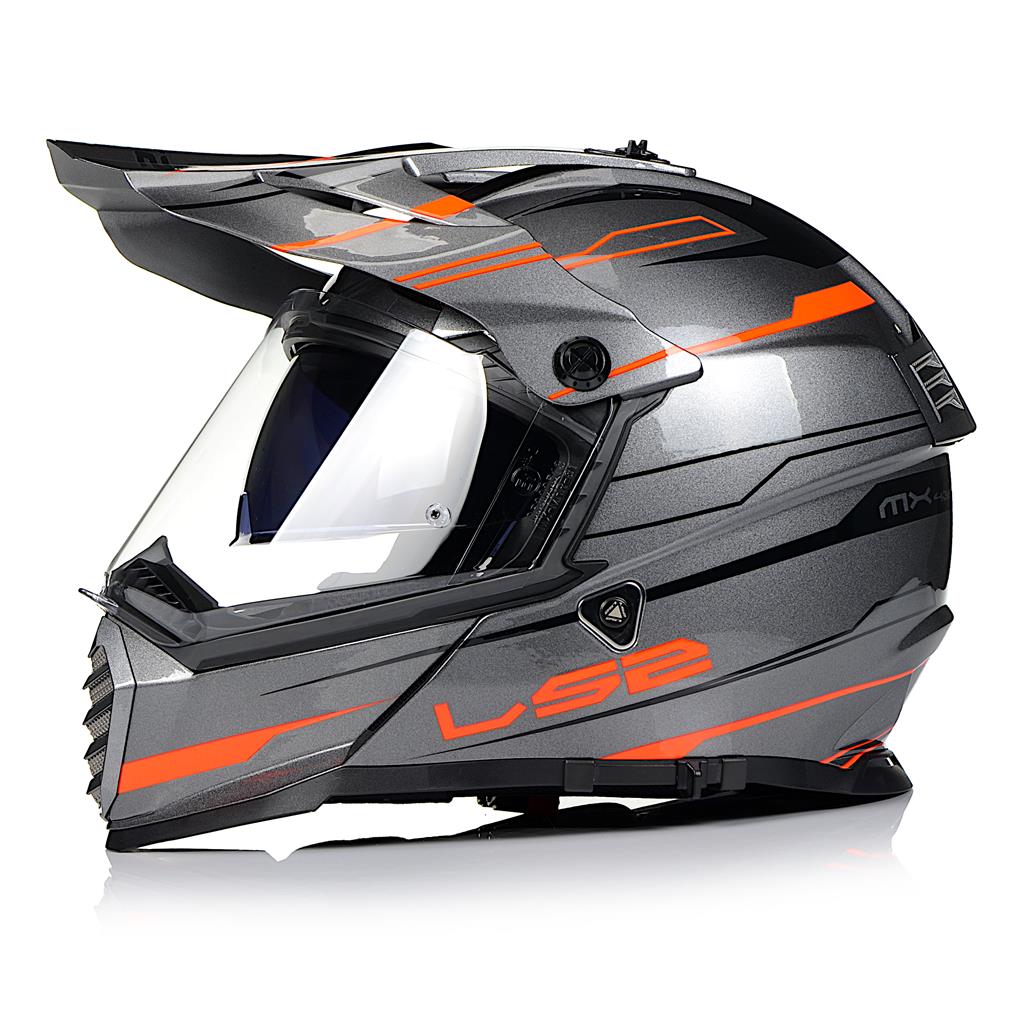 LS2 MX436 Enduro MX Quad Helm Crosshelm mit Sonenblende Visier Gr.XXS
