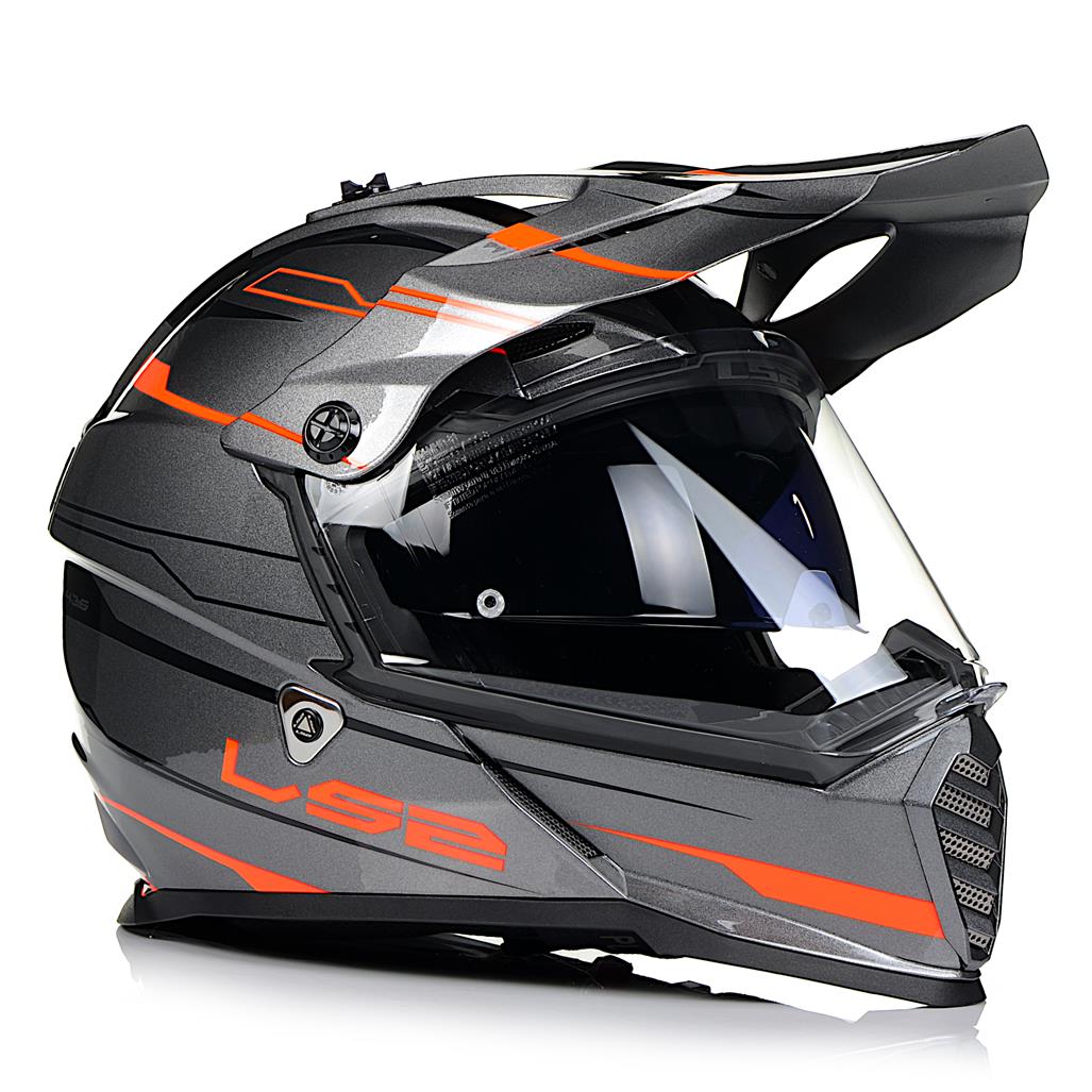 LS2 MX436 Enduro MX Quad Helm Crosshelm mit Sonenblende Visier Gr.XXS