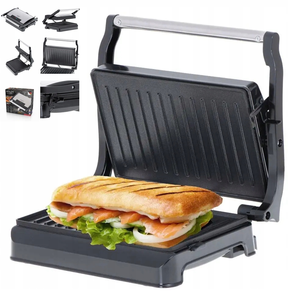 Opiekacz Toster Grill Panini Xxl 1200W Non-Stick