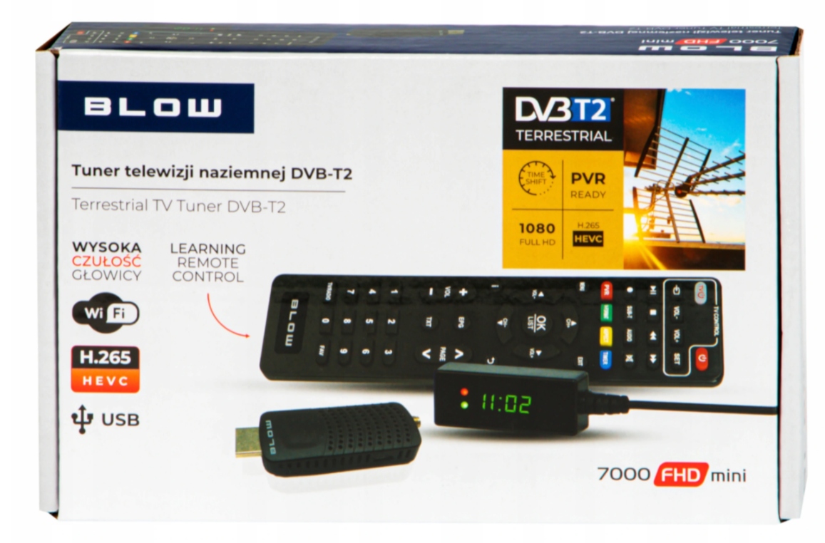Tuner Dekoder Cyfrowy Tv Hd Dvb-T2 Hdmi H.265 Hevc