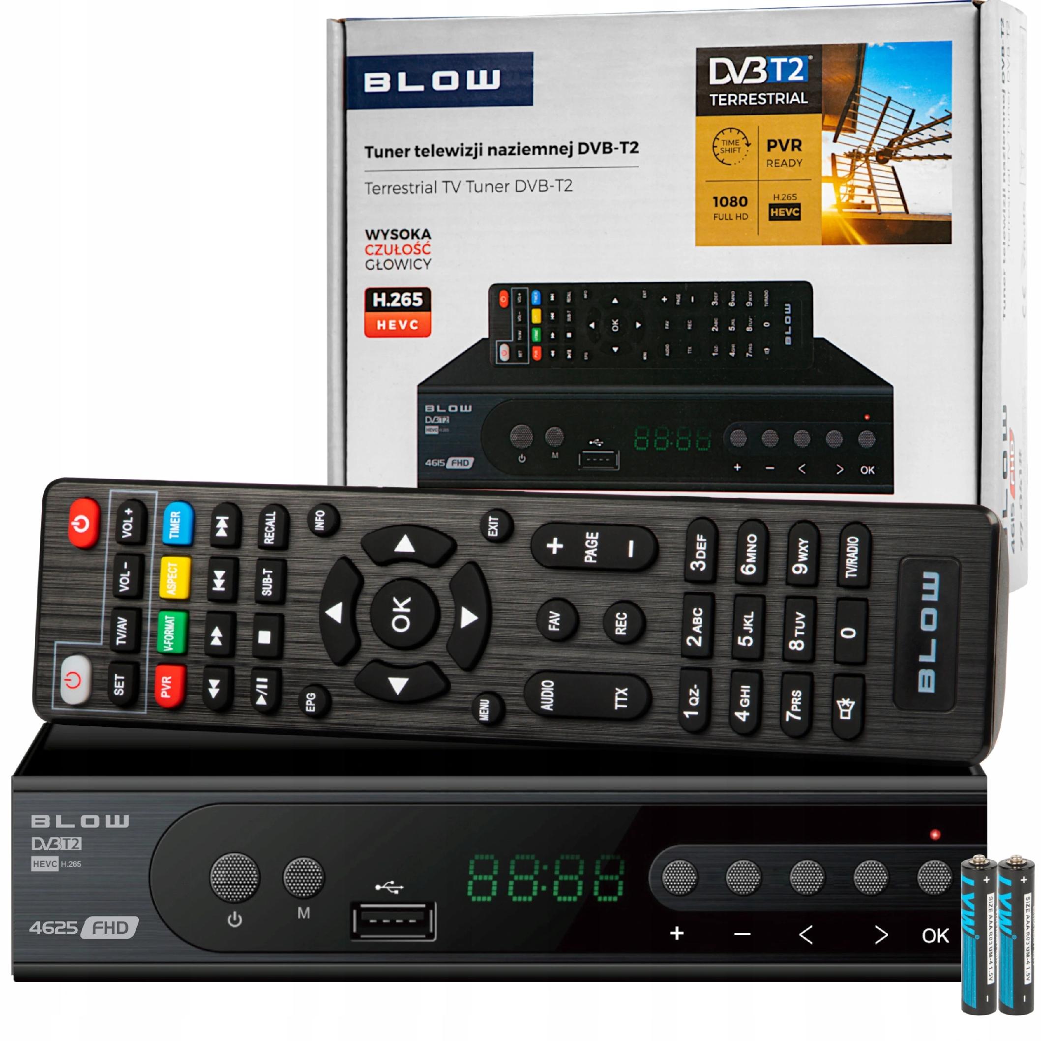 Tuner Dekoder Cyfrowy Tv Hd Dvb-T2 Hdmi H.265 Hevc