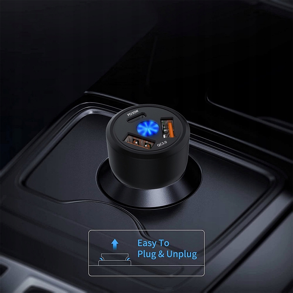 Feegar Ładowarka Samochodowa Usb 66W Iphone Huawei