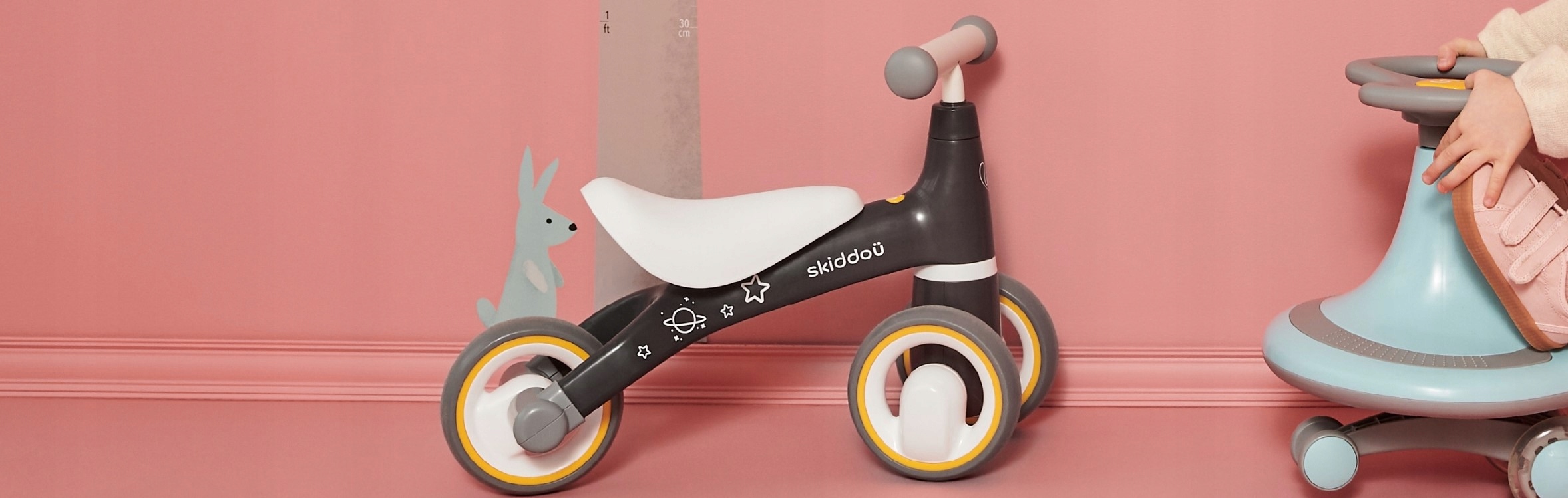 Jeździk Skiddoü Berit Pink Biały, Niebieski