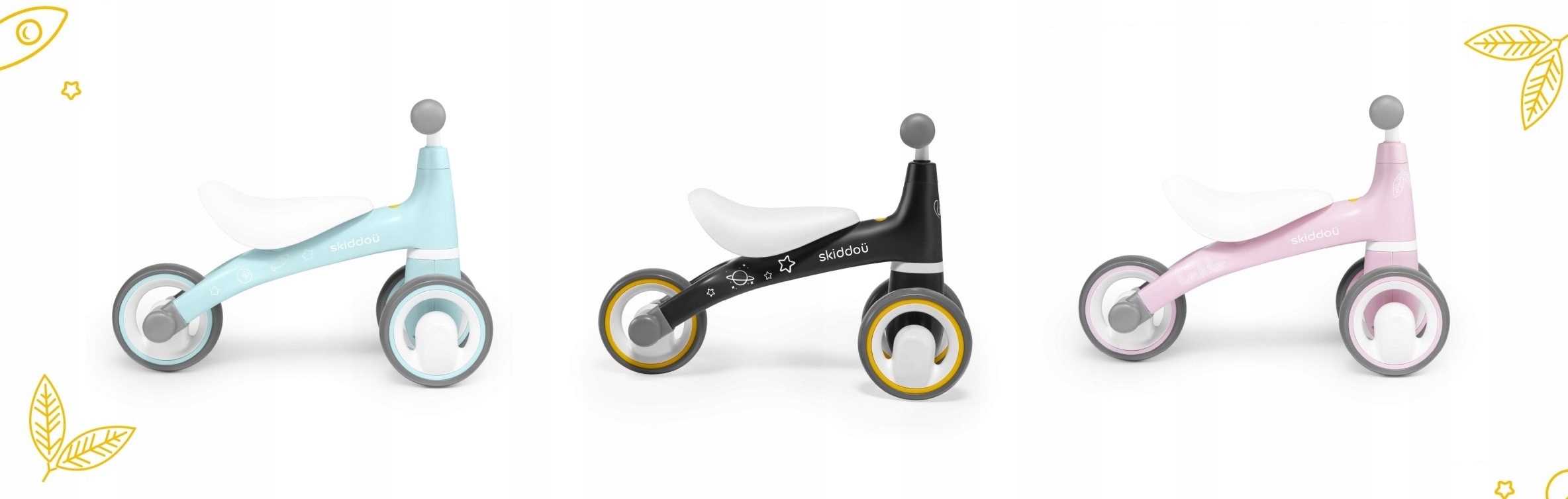 Jeździk Skiddoü Berit Pink Biały, Niebieski