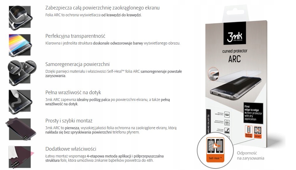 Folia 3Mk Arc Do Samsung Galaxy J7 2017 Cały Ekran