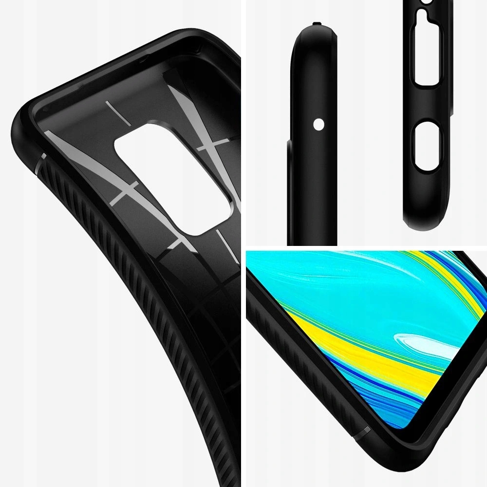 Spigen Etui Do Redmi Note 9S/9 Pro/Max +Szkło 3Mk