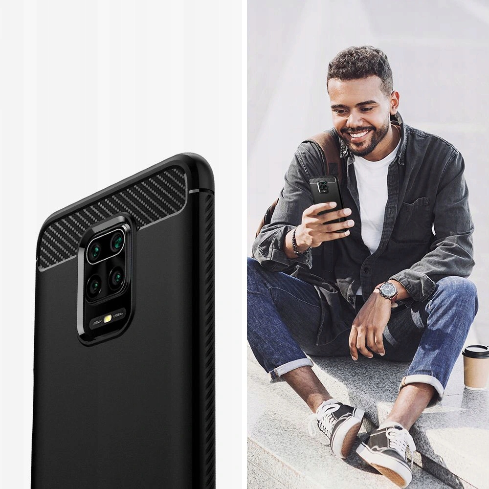 Spigen Etui Do Redmi Note 9S/9 Pro/Max +Szkło 3Mk