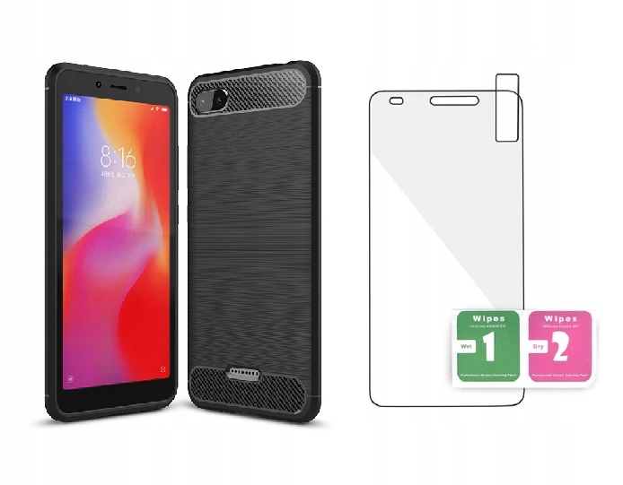 Tpucarbon - Etui Case - Xiaomi Redmi 6A + Szkło
