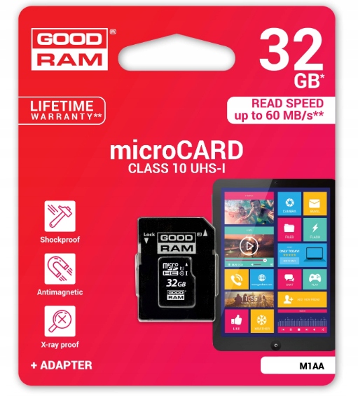 32Gb Karta Microsd Goodram Micro Class 10 Sdhc +Ad