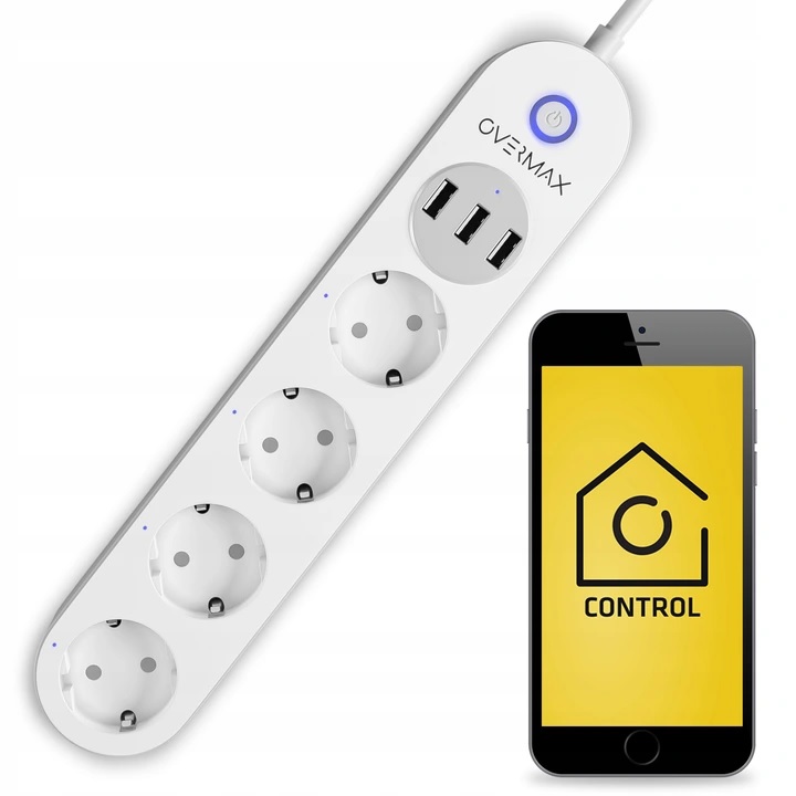 Listwa Zasilająca Overmax Smart Plug Wifi 3Xusb