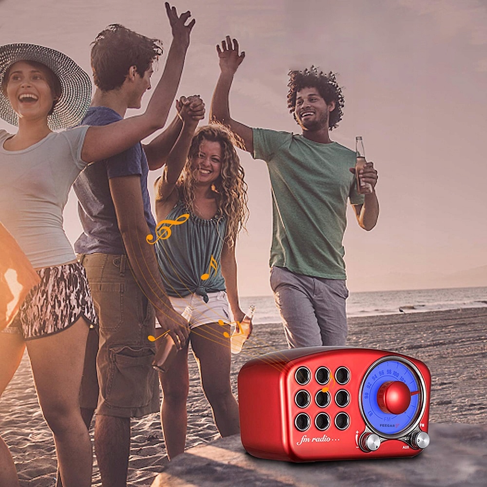 Radio Kuchenne Feegar Retro Bluetooth Przenośne Fm