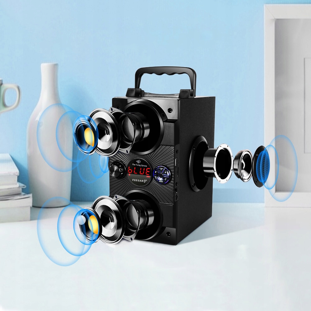 Głośnik Bluetooth Feegar 4000Mah Radio Usb Sd Aux