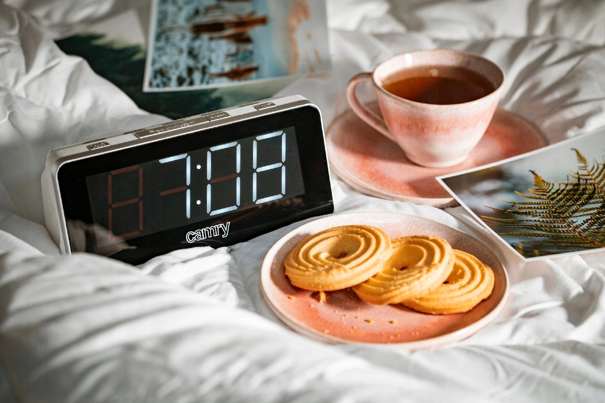 Radiobudzik Radio Fm/Am Zegar Led Alarm Adler