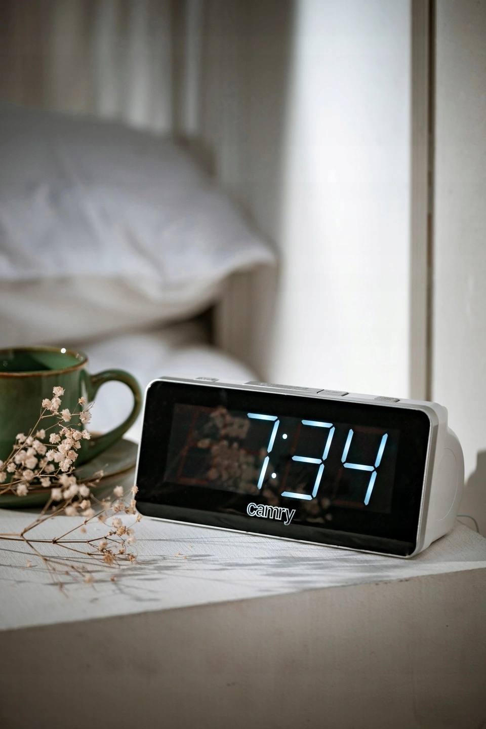 Radiobudzik Radio Fm/Am Zegar Led Alarm Adler
