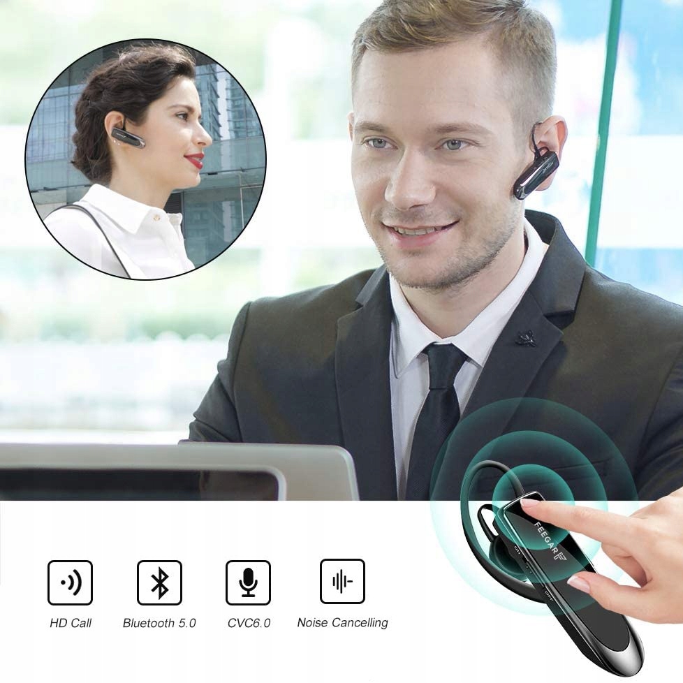 Feegar Słuchawka Bluetooth Do Telefon Apple Iphone