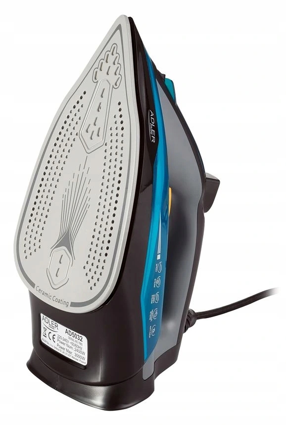 Mocne Żelazko Parowe Stopa Ceramiczna 3000W 9W1