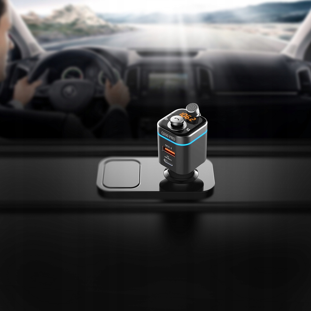 Feegar Transmiter Fm Bluetooth Ładowarka Qc 4.0 Pd