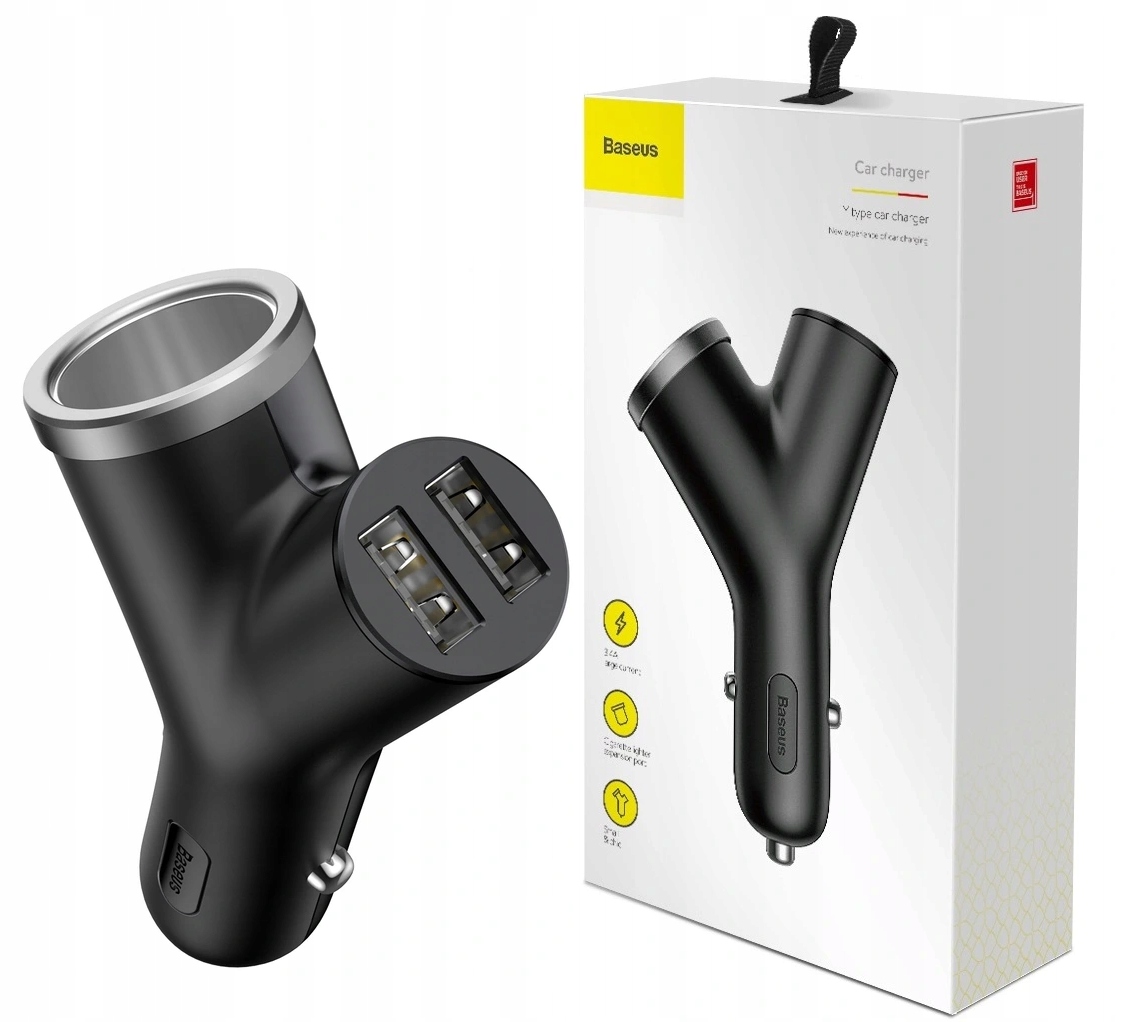 Baseus Ładowarka Samochodowa Zapalniczka 2Xusb 40W